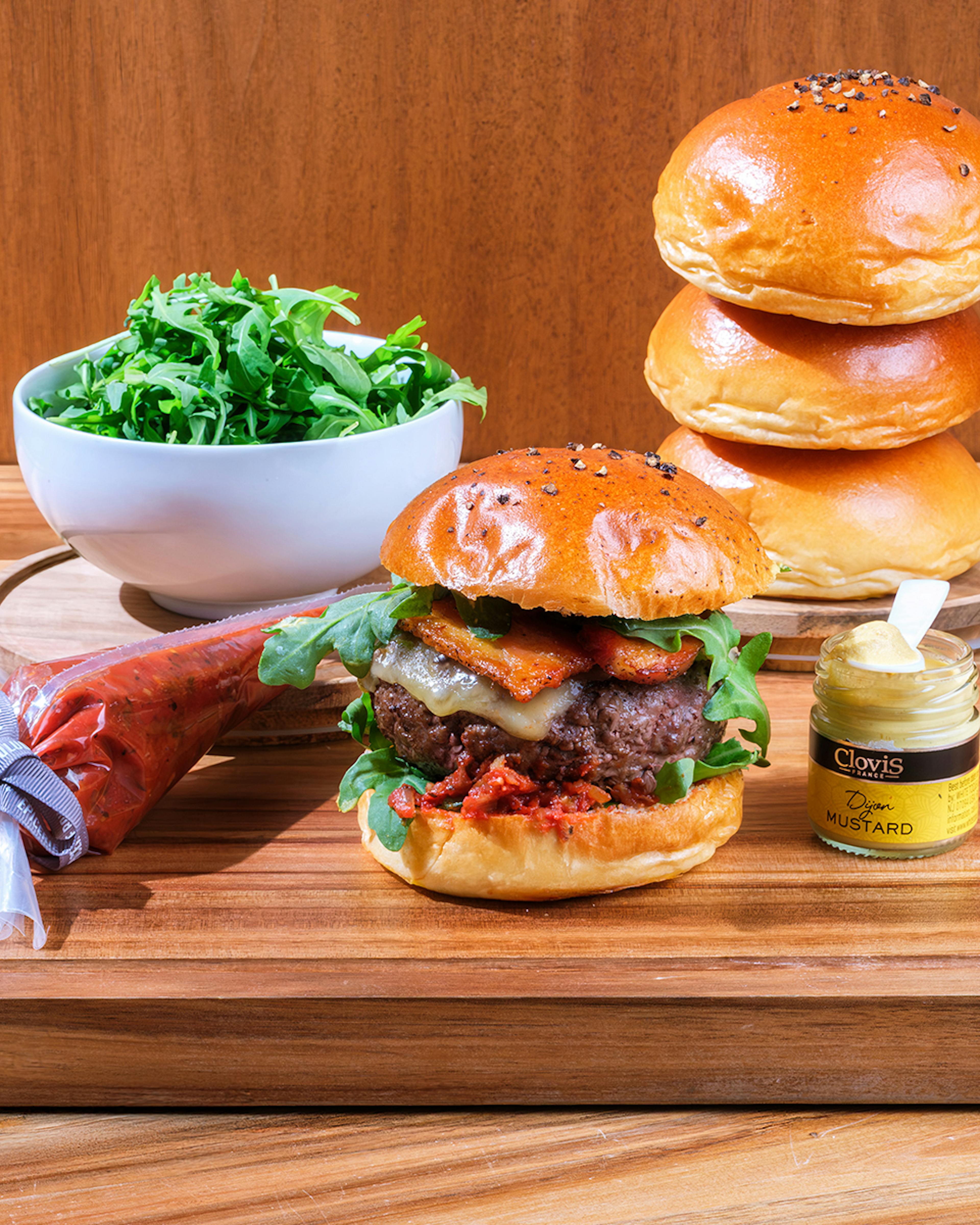 Legendary "Cheesy Western" Burger Kit - 4 Pack