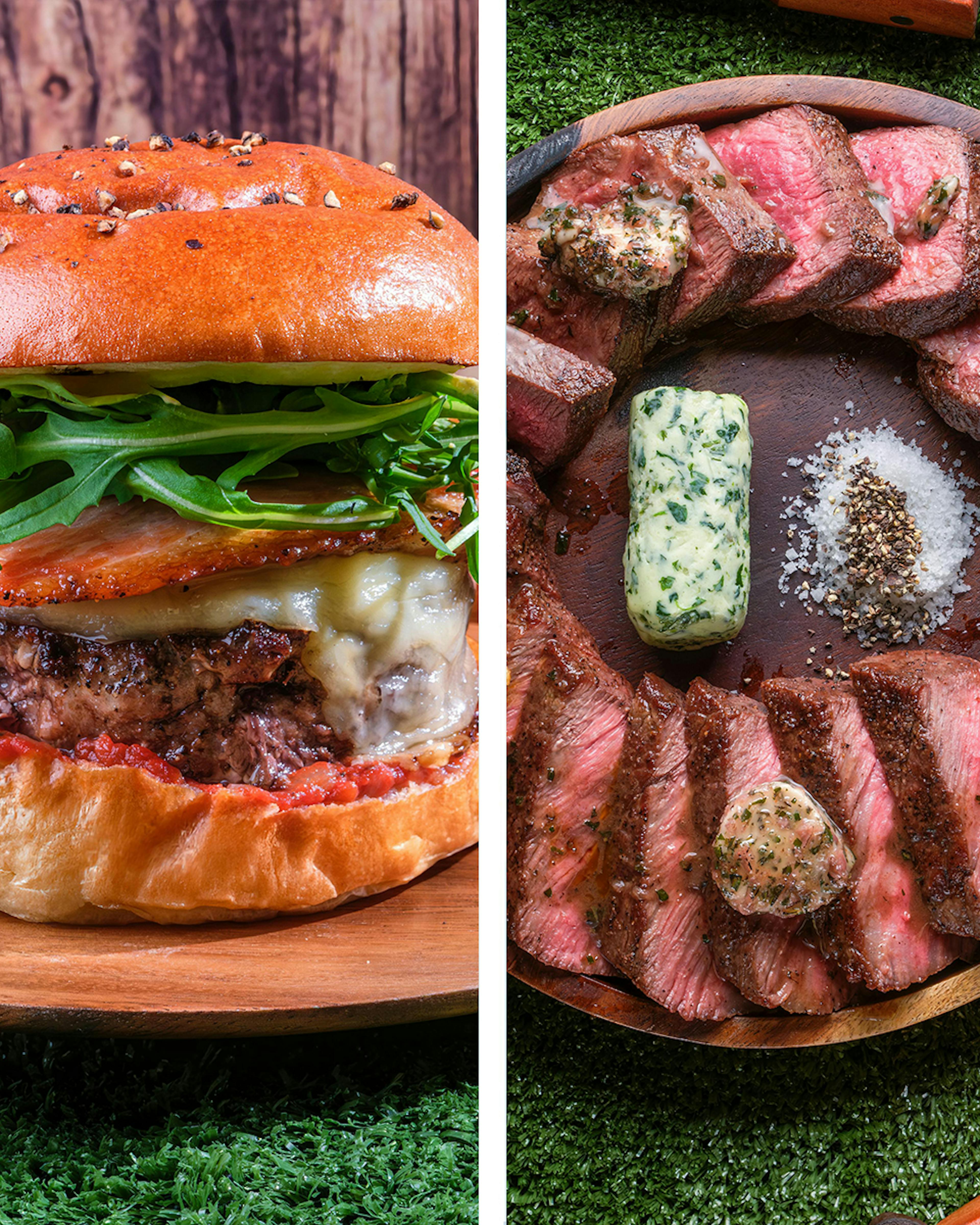 Buckeye" Grilled Cheese Burger Kit for 4