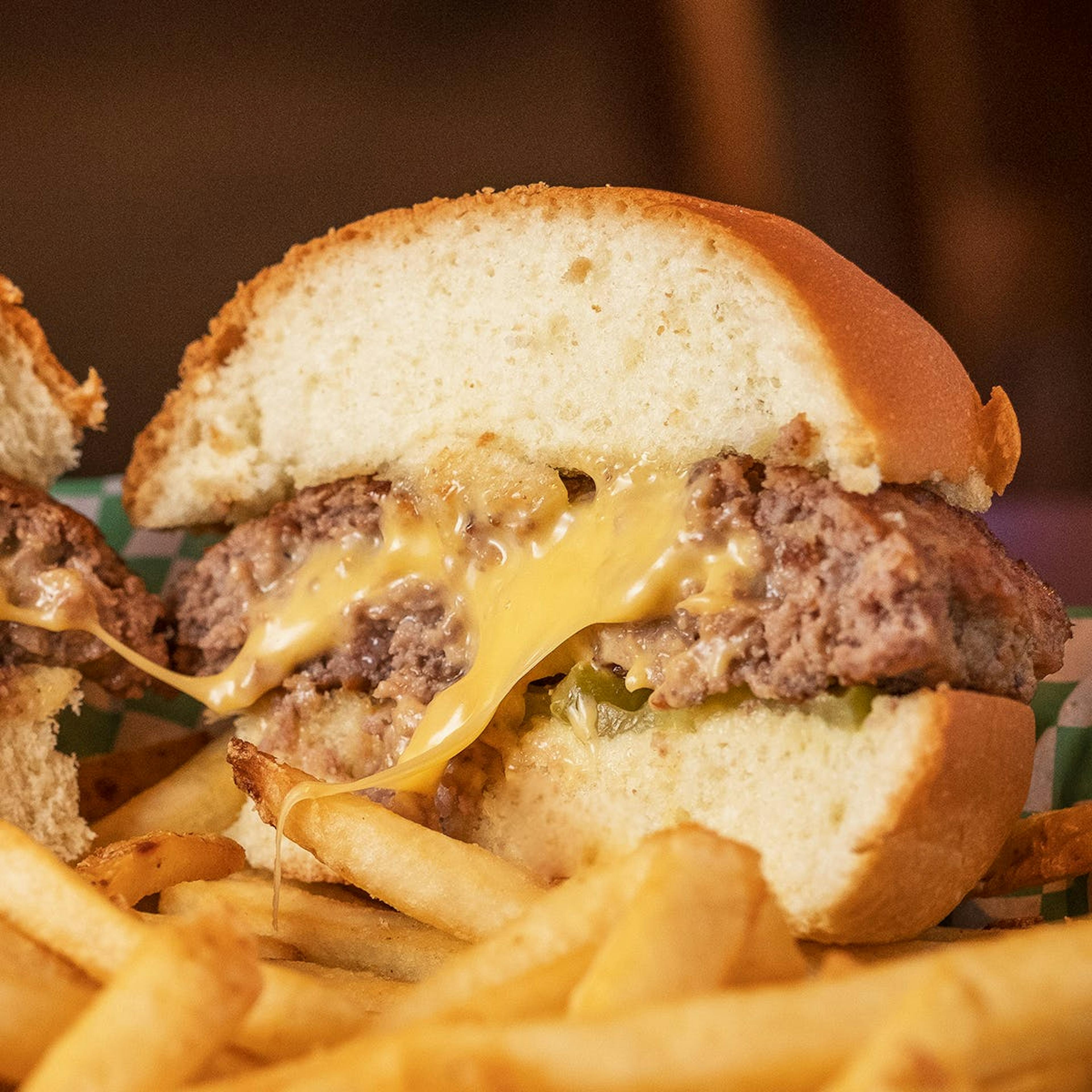Classic Juicy Lucy Burgers + Sweet Potato Puffs - 4 Pack