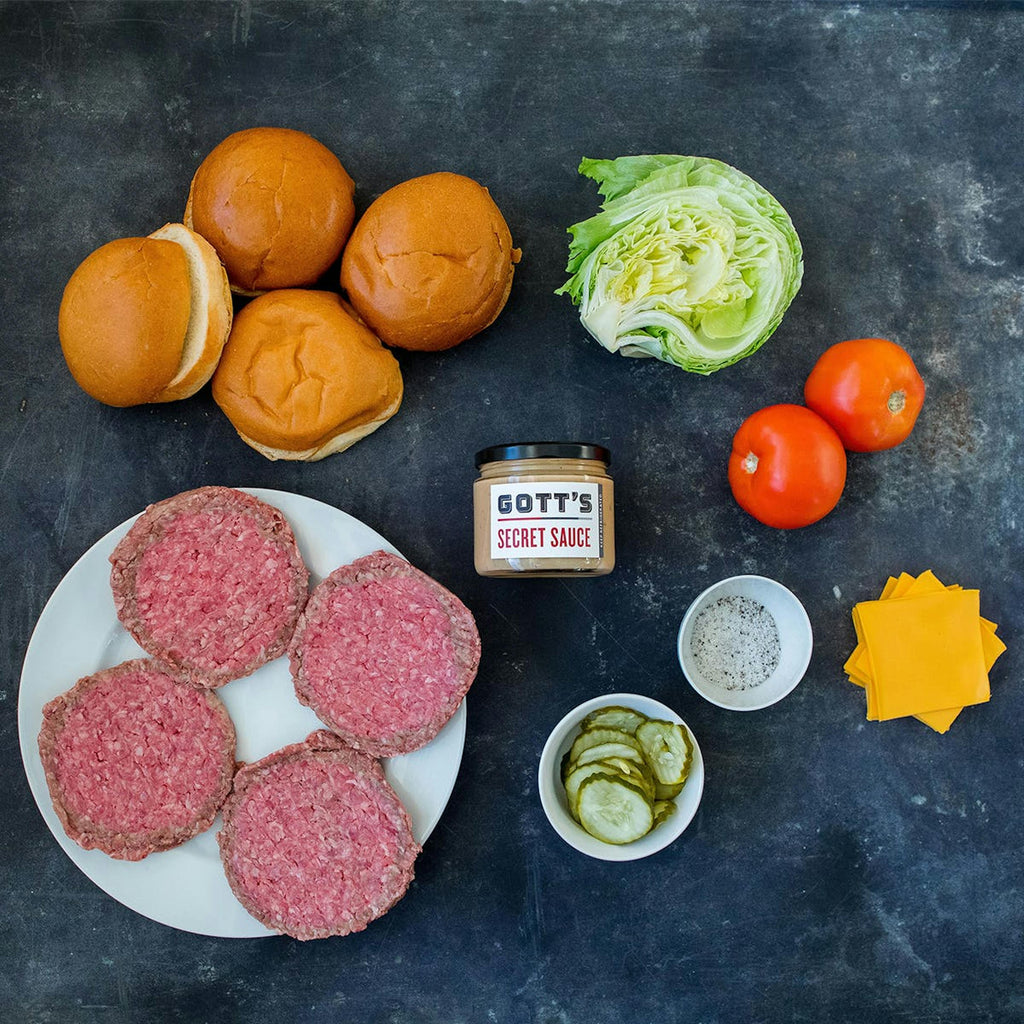 Gott's Complete Cheeseburger Kit for 4