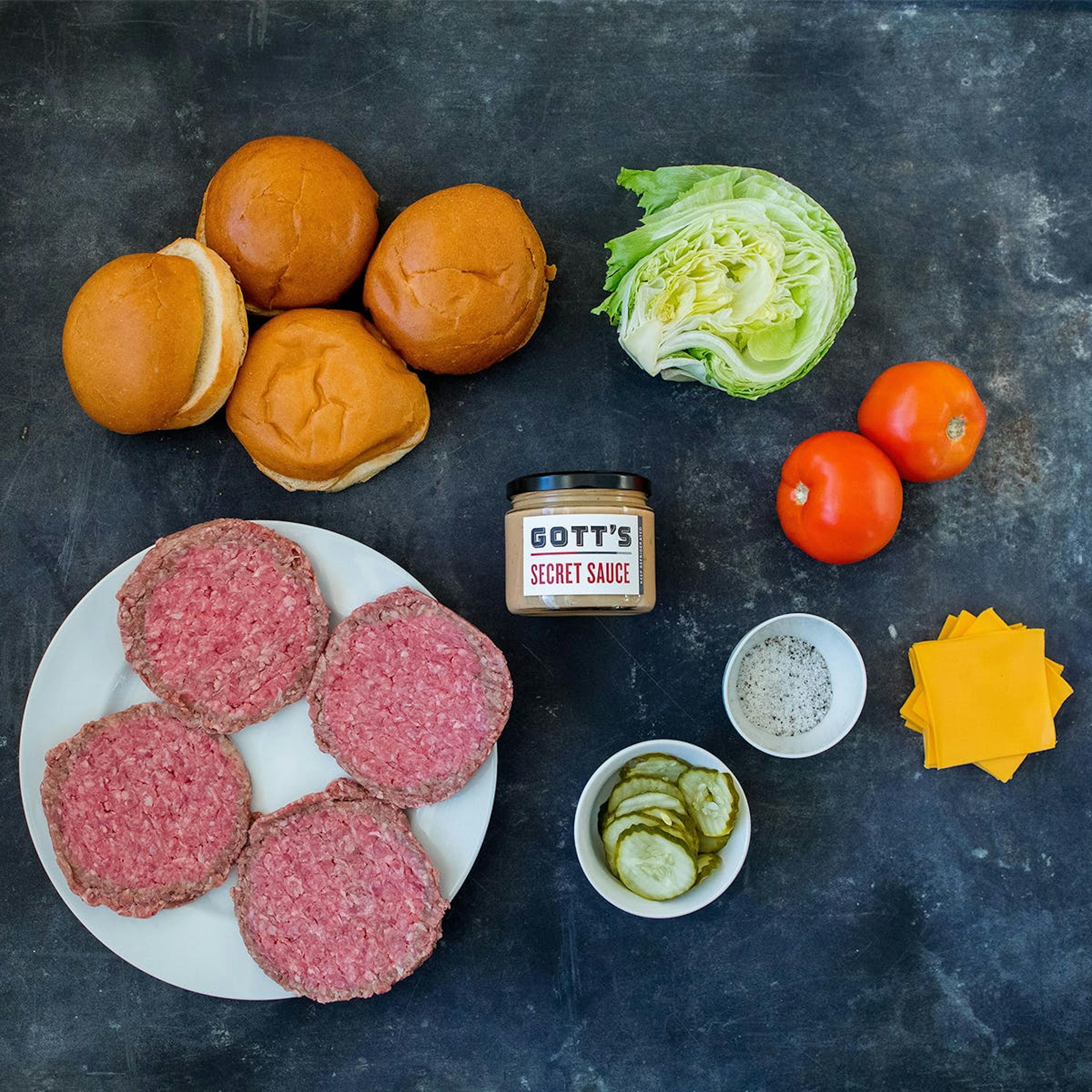Gott's Complete Cheeseburger Kit for 4