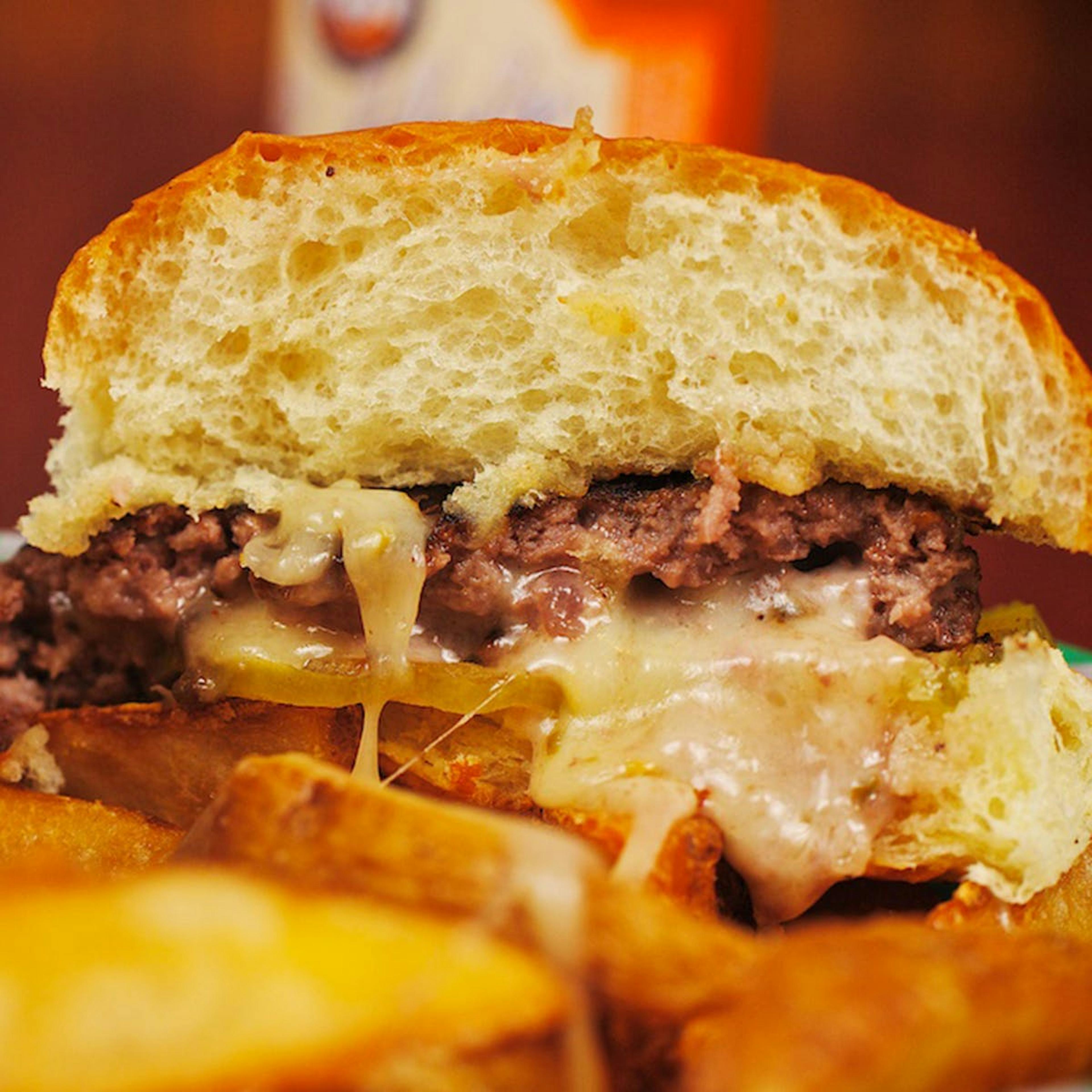 Juicy Lucy Burgers + Sweet Potato Puffs - Choose Your Own 4 Pack