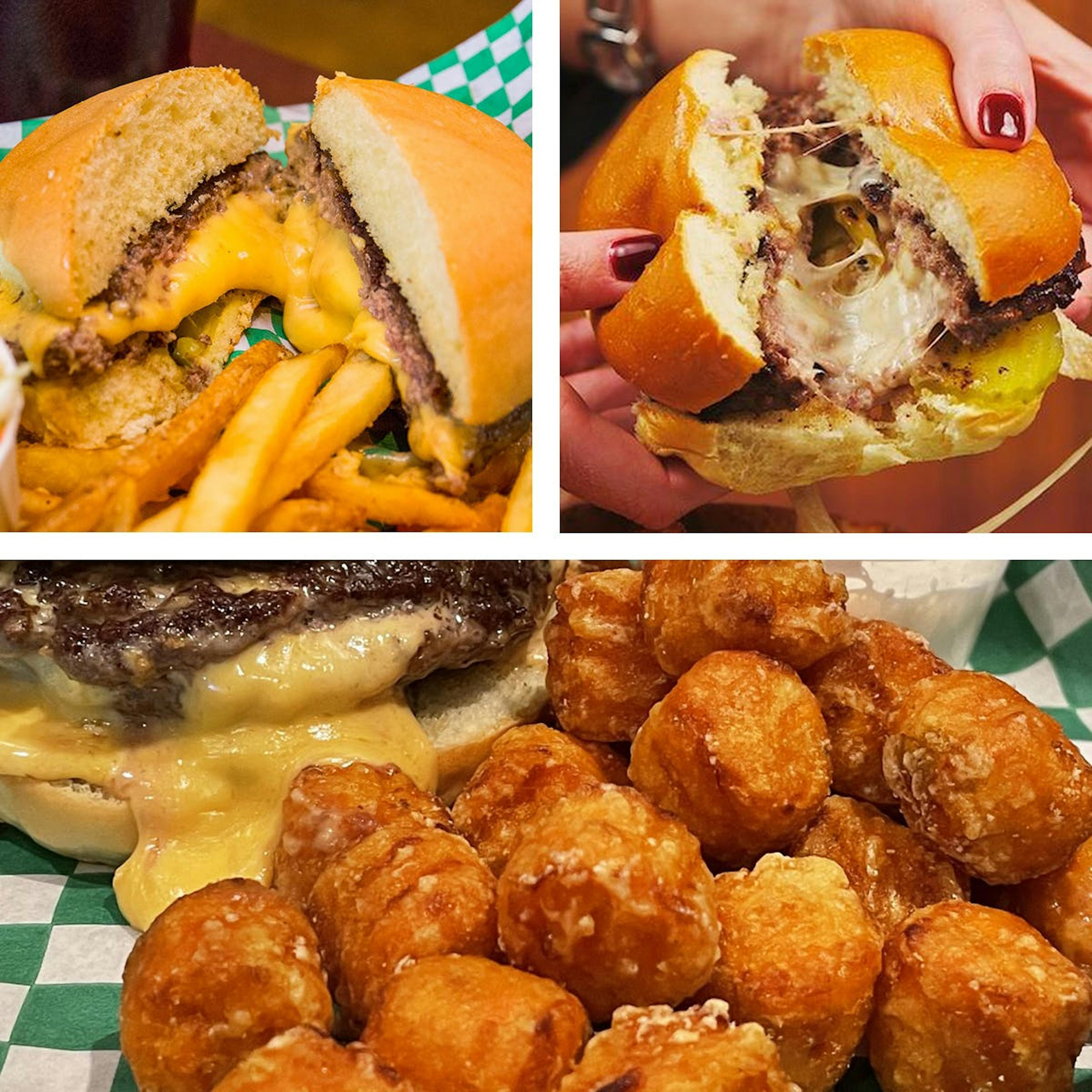 Juicy Lucy Burgers + Sweet Potato Puffs - Choose Your Own 4 Pack